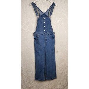 Levi's Denim Overalls Womans Waist 30 Med Wash Bib Workwear Flared
